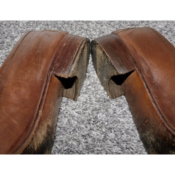 Vintage Gucci Men's Horsebit Brown Leather Loafers - Size 10.5 US - 44 EU - Picture 9 of 10